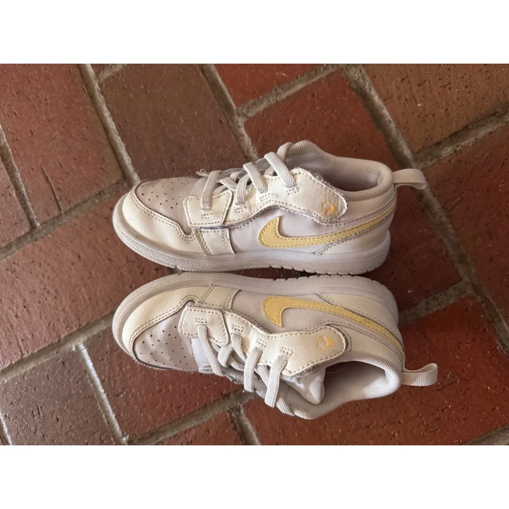 Jordan 1 Low Alt White Citron Tint Toddler Sneakers FN7398-181 Size 10C